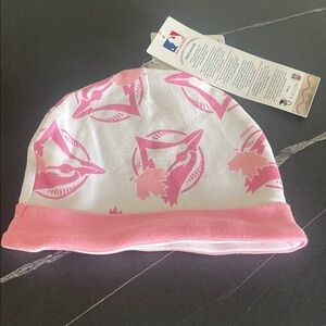 Pink and White Kids Beanie